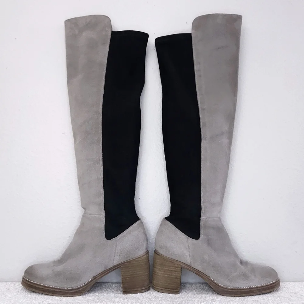 FREE PEOPLE Landry OTK Over-the-Knee Heeled Suede Boots
